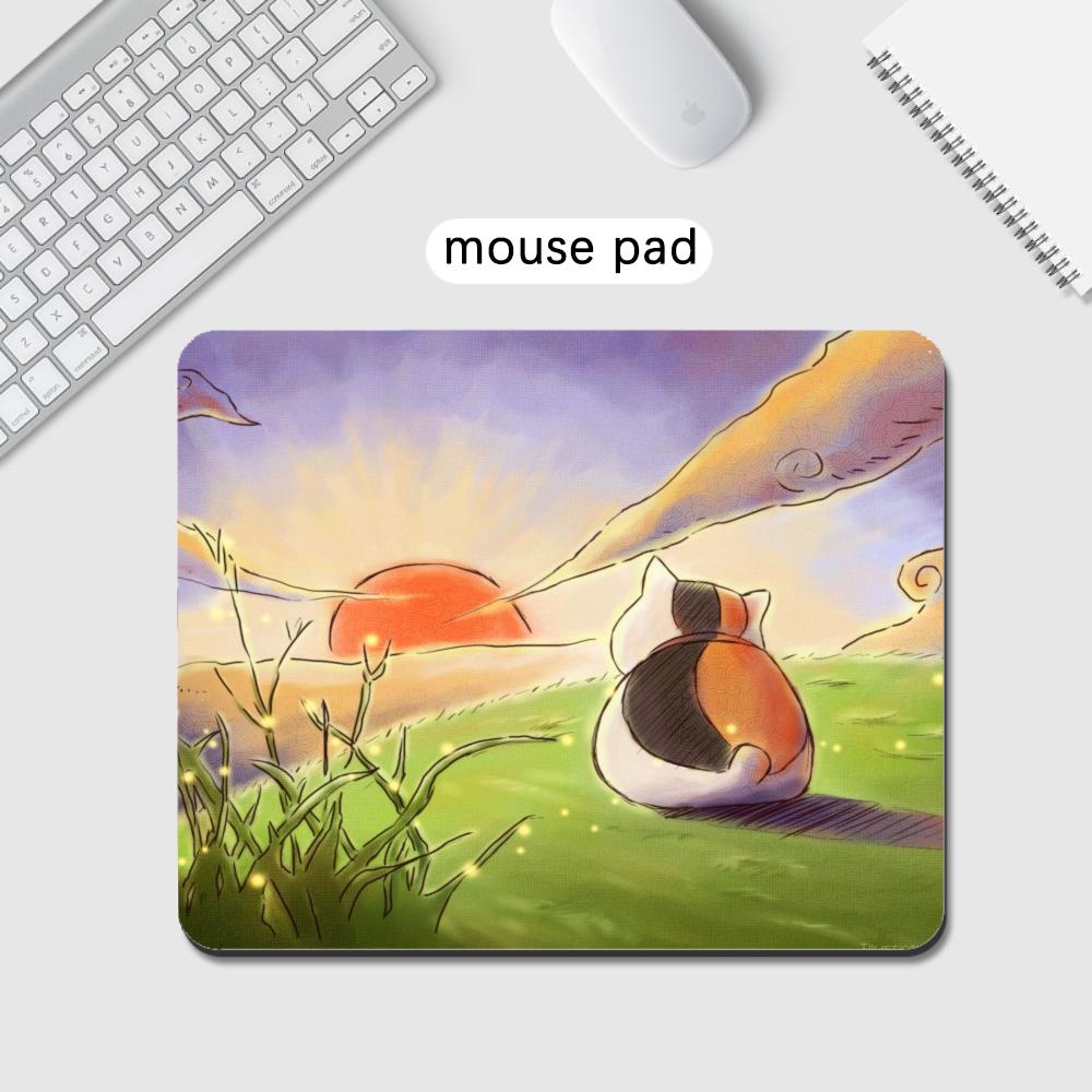 Desk Setup Books - แป้นพิมพ์ MousePad ขนาดเล็กคุณภาพสูง N_natsume_Book_of_Friends อุปกรณ์เสริมการตั้งค่าพีซี ลื่นอะนิเมะอุปกรณ์เสริมโต๊ะโต๊ะ