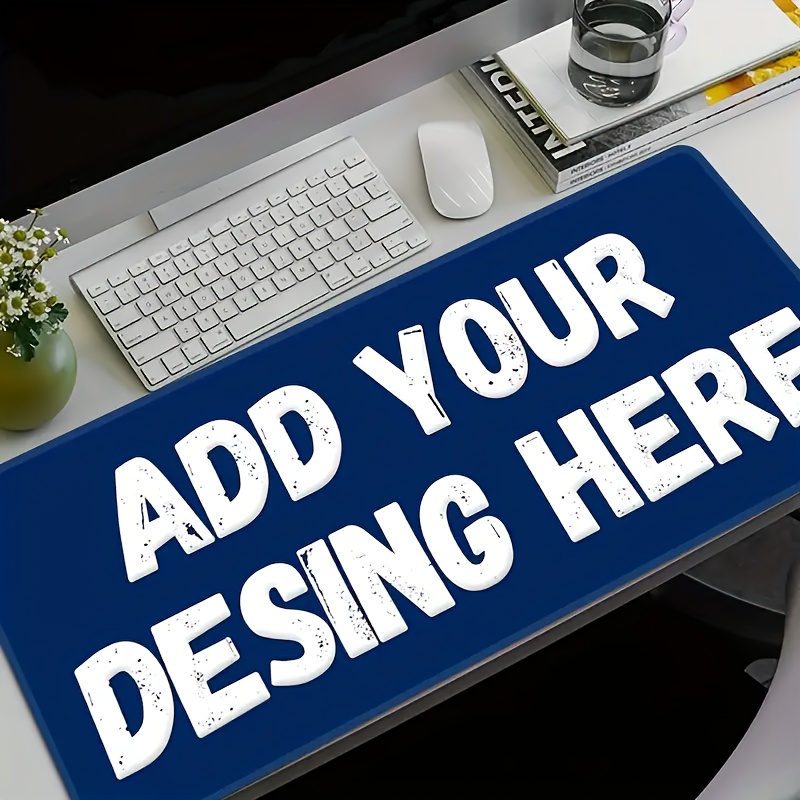 Desk Setup Rug - แผ่นรองเมาส์แบบกำหนดเอง พิมพ์ภาพส่วนตัว กันลื่น ทำจากยาง นุ่มสบาย สำหรับใช้ที่บ้าน