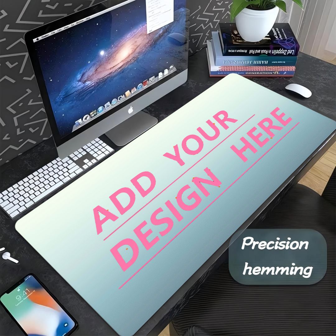 Desk Setup Rug - แผ่นรองเมาส์แบบกำหนดเอง พิมพ์รูปภาพ โลโก้ กันน้ำ แผ่นรองโต๊ะขนาดใหญ่ สำหรับเล่นเกมส์