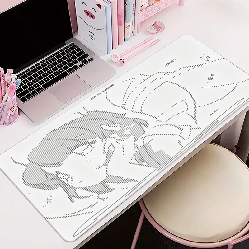 Desk Pad Leather Large - แผ่นรองเมาส์หนังลายการ์ตูนอนิเมะสาวน้อย Y2k น่ารัก ขนาดใหญ่ สำหรับคีย์บอร์ดคอมพิวเตอร์ แผ่นรองโต๊ะหนัง