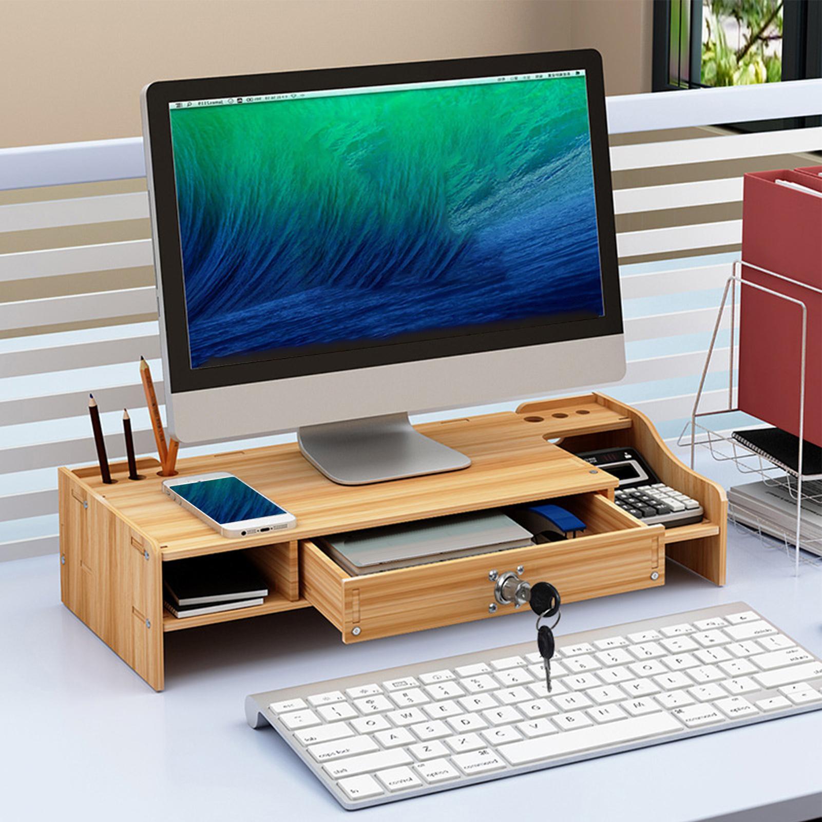 ขาตั้งจอภาพสำหรับโต๊ะทำงาน ชั้ - Monitor Riser Wood บทวิจารณ์และราคา