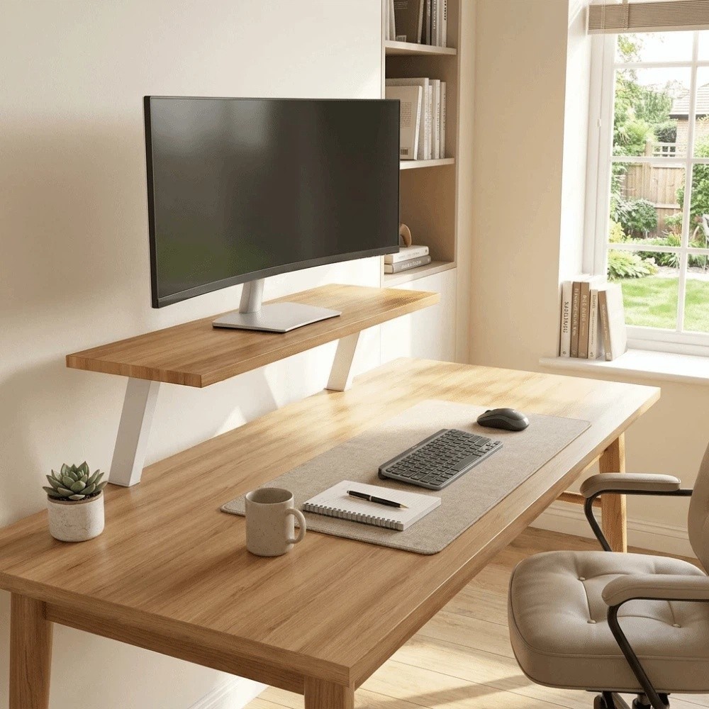 ขาตั้งจอคอมพิวเตอร์ลายไม้ ดีไซ - Monitor Riser Wood บทวิจารณ์และราคา
