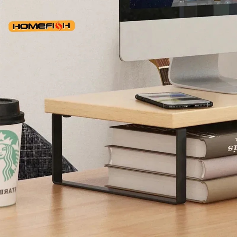 แท่นวางจอคอมพิวเตอร์แบบยกสูงพร - Monitor Riser Wood บทวิจารณ์และราคา
