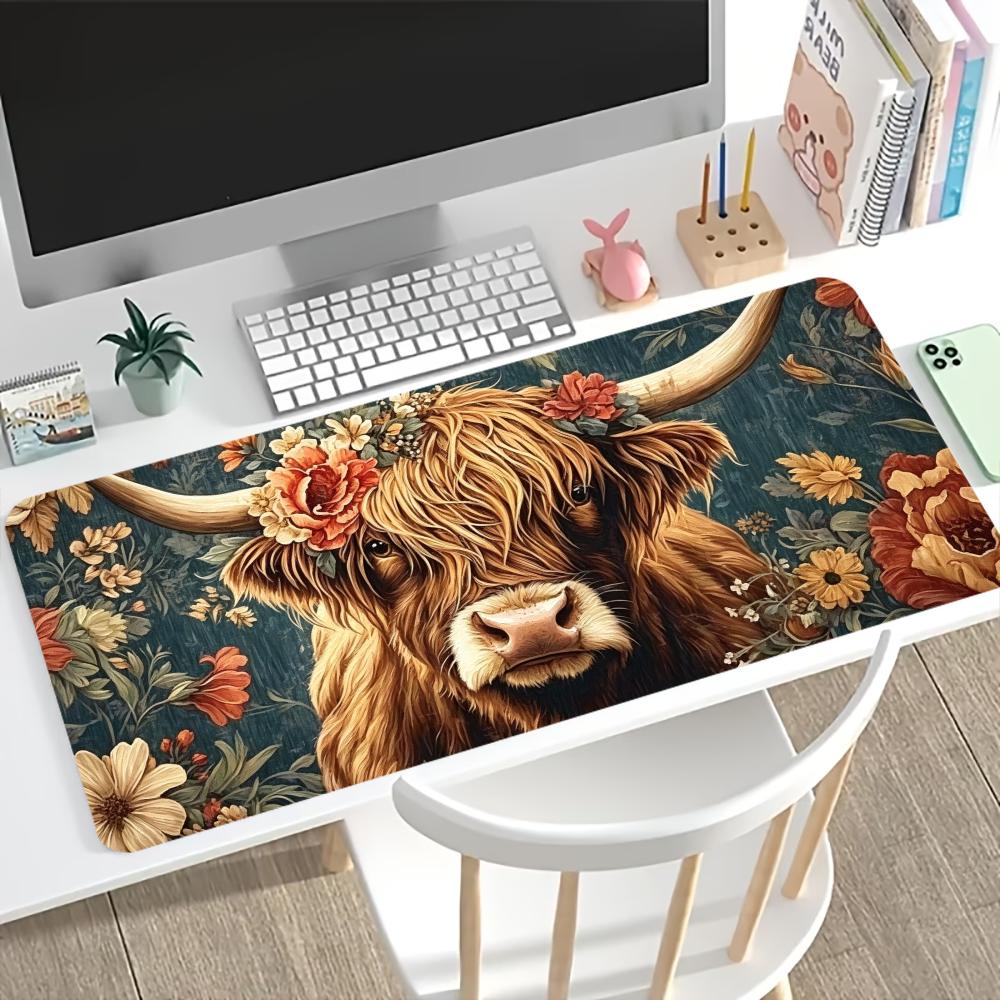 แผ่นรองเมาส์ลายวัวไฮแลนด์วินเท - Desk Setup Vintage บทวิจารณ์และราคา