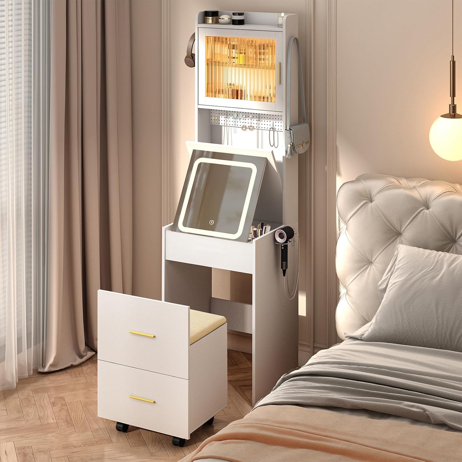 โต๊ะเครื่องแป้ง 3 ใน 1 พร้อมแผ - Desk Setup Small บทวิจารณ์และราคา