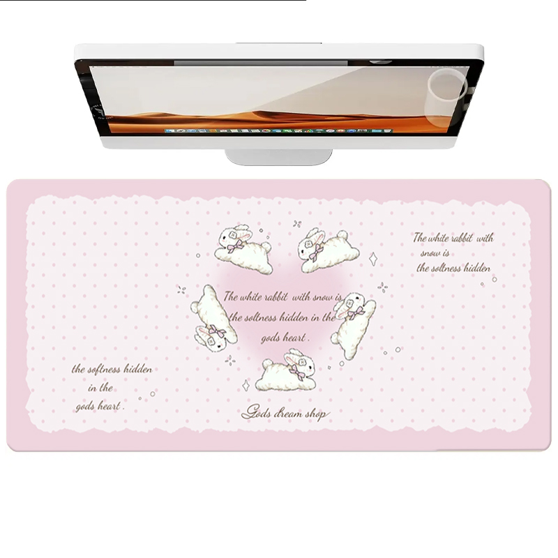 แผ่นรองเมาส์หนังลายจุดสีชมพู แ - Desk Pad Leather Large บทวิจารณ์และราคา