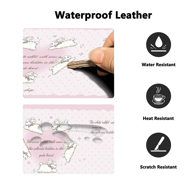 แผ่นรองเมาส์หนังลายจุดสีชมพู แ - Desk Pad Leather Large บทวิจารณ์และราคา