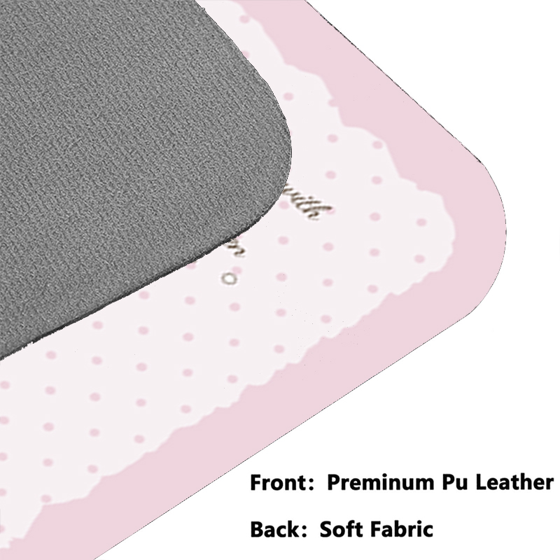 แผ่นรองเมาส์หนังลายจุดสีชมพู แ - Desk Pad Leather Large บทวิจารณ์และราคา