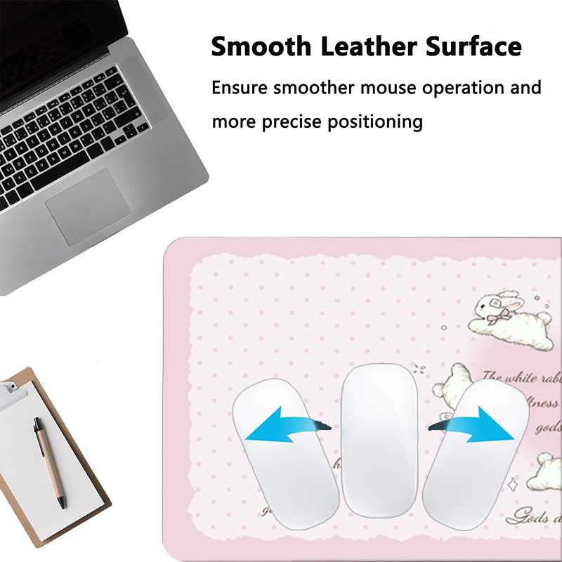 แผ่นรองเมาส์หนังลายจุดสีชมพู แ - Desk Pad Leather Large บทวิจารณ์และราคา