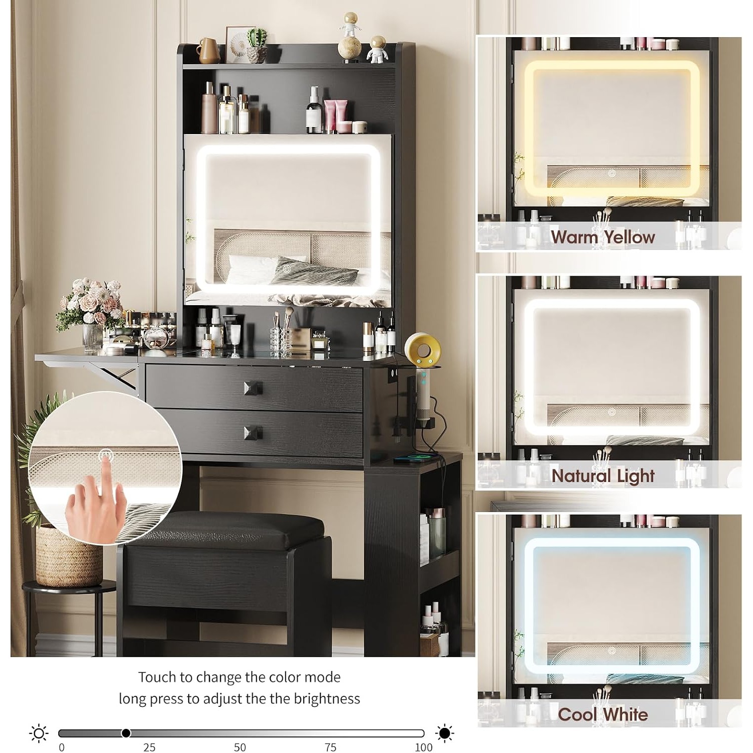 โต๊ะเครื่องแป้งขนาดเล็กพร้อมแผ - Desk Setup Small บทวิจารณ์และราคา