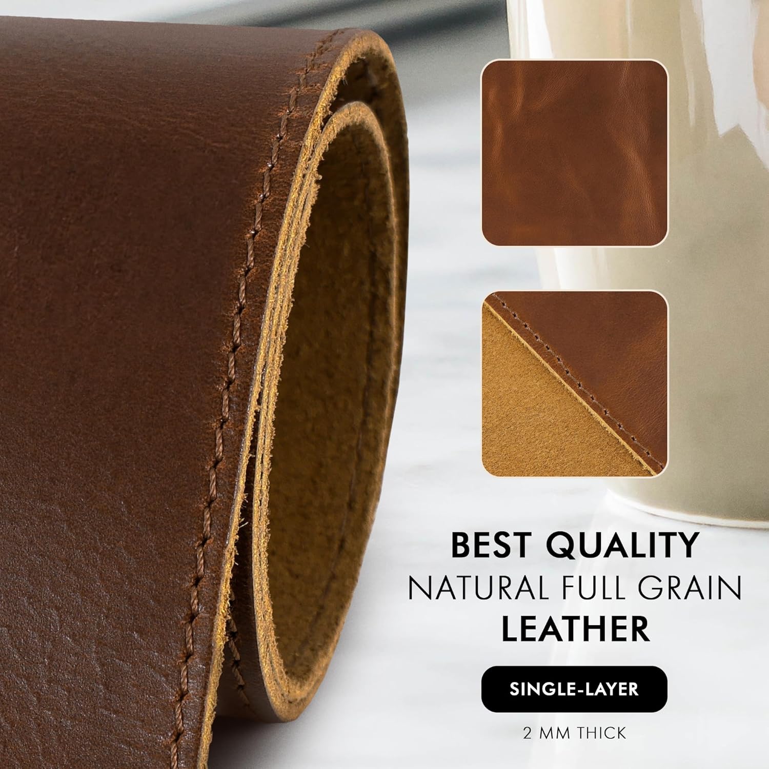 แผ่นรองโต๊ะหนังแท้ ขนาดใหญ่ ป้ - Desk Pad Leather Large บทวิจารณ์และราคา