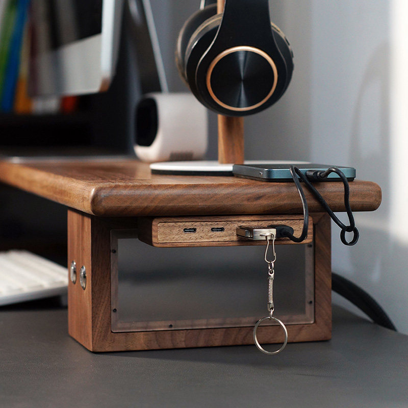 ฮับ USB 3.2 พร้อมฐานติดตั้งแบบ - Monitor Riser Wood บทวิจารณ์และราคา