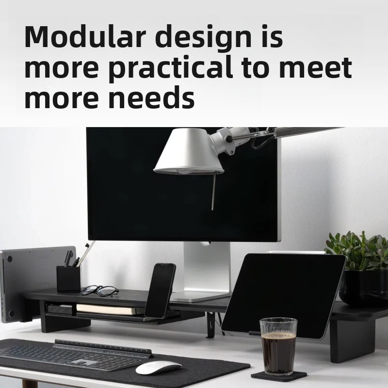 แท่นวางจอคอมพิวเตอร์ไม้จริง ชั - Monitor Riser Wood บทวิจารณ์และราคา