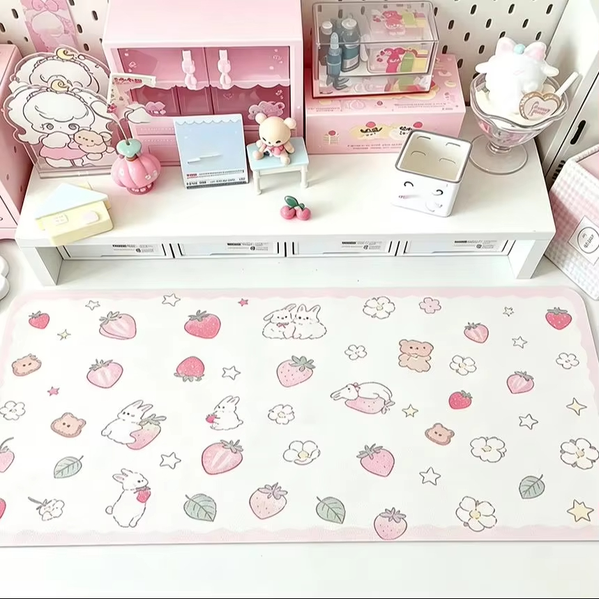แผ่นรองเมาส์ลายลูกไม้กระต่ายสี - Desk Pad Leather Large บทวิจารณ์และราคา