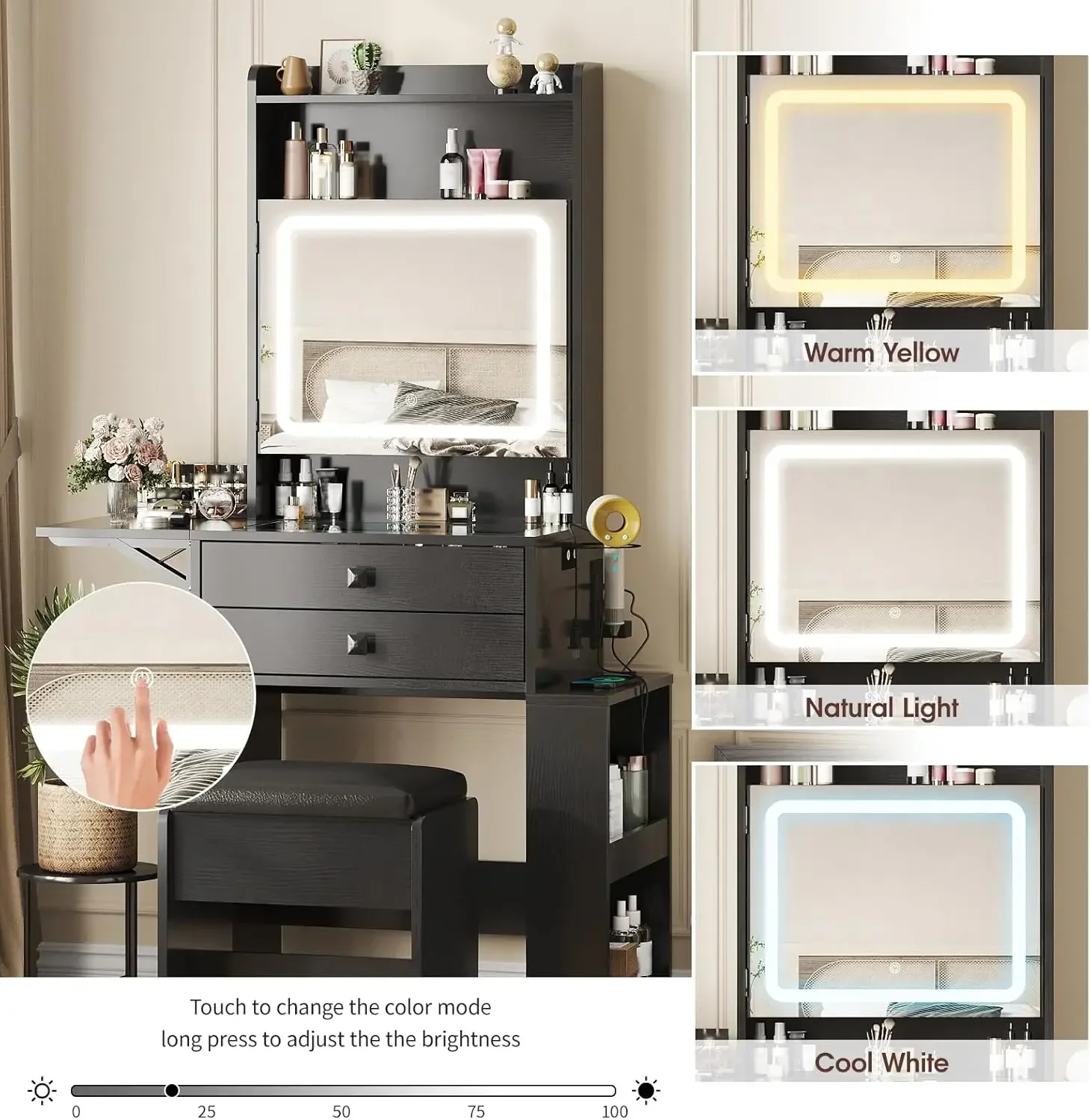 โต๊ะเครื่องแป้งขนาดเล็ก, กระจก - Desk Setup Small บทวิจารณ์และราคา