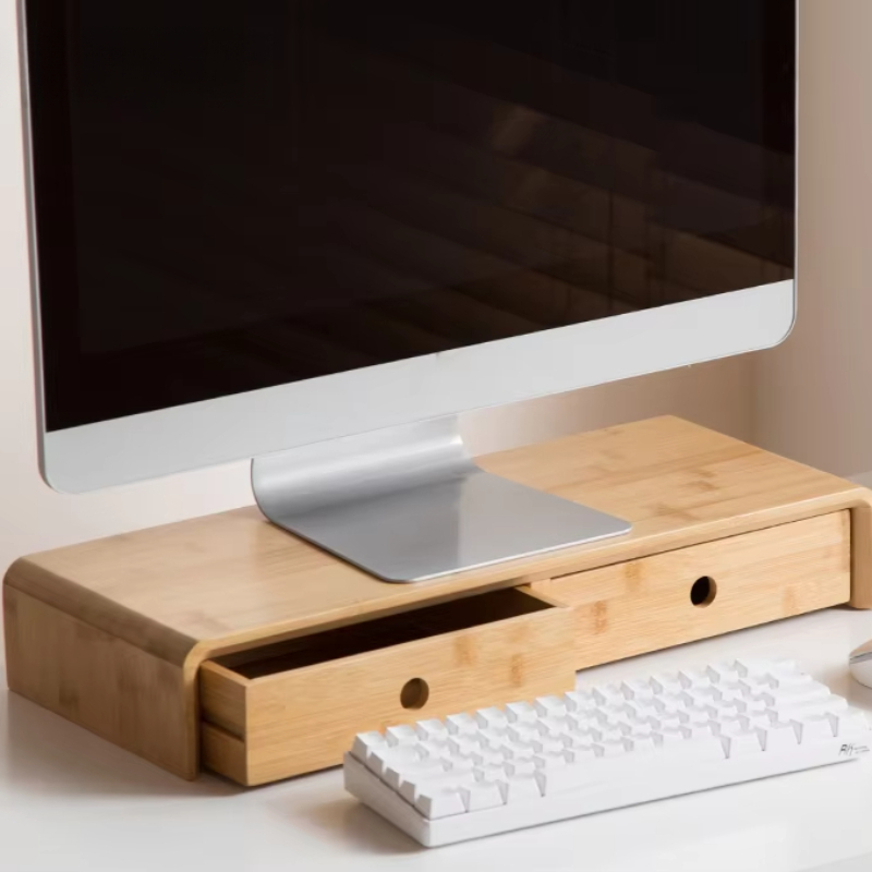 แท่นวางจอแล็ปท็อปไม้ไผ่ ที่วาง - Monitor Riser Wood บทวิจารณ์และราคา
