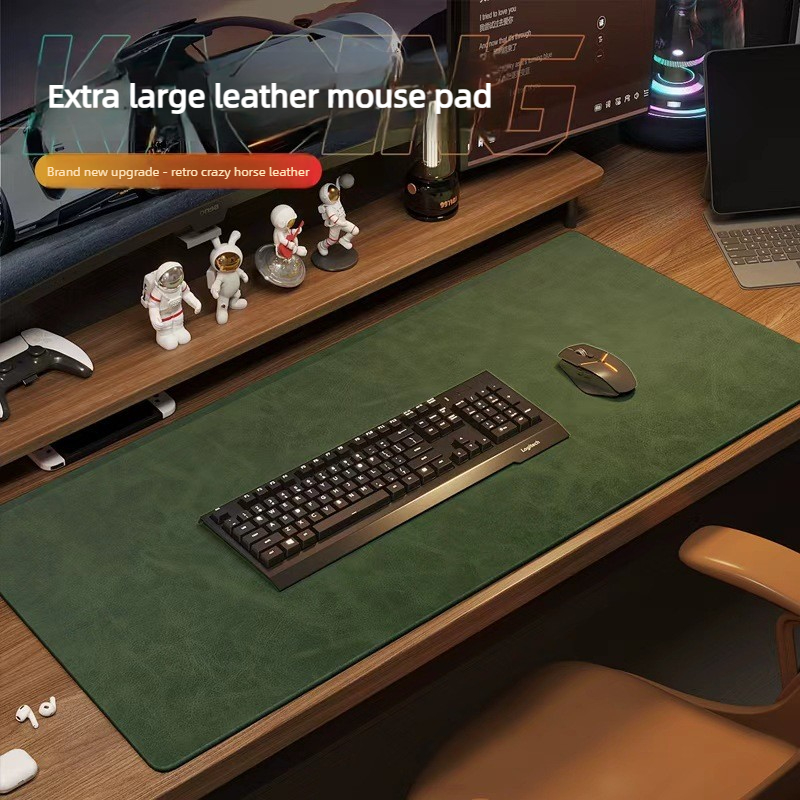 แผ่นรองเมาส์ลายหนังม้าบ้า พียู - Desk Pad Leather Large บทวิจารณ์และราคา